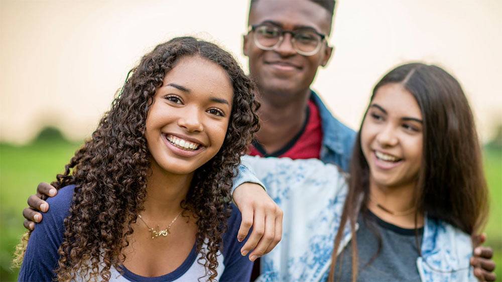 Students laughing